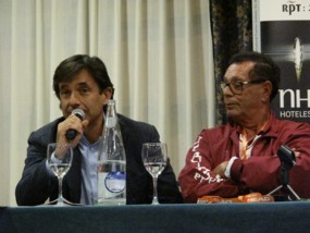 Emilio Sánchez Vicario junto a su antiguo entrenador William Pato Álvarez.